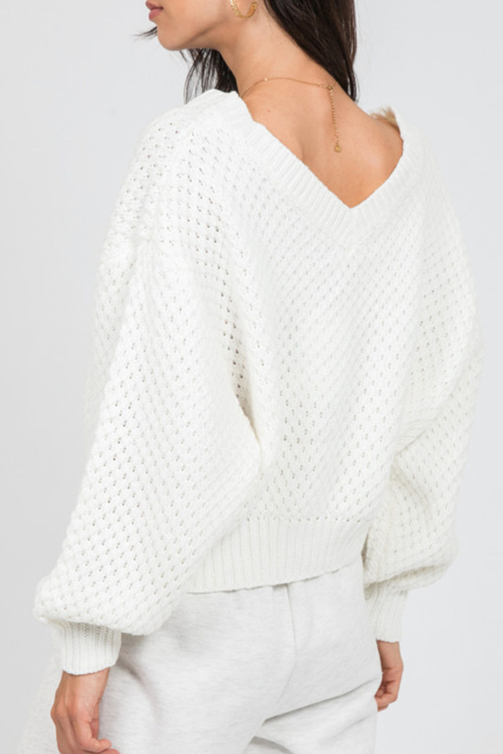 Levoire | Style De Rue Top Avec Décolleté En V Et Détails Fentes