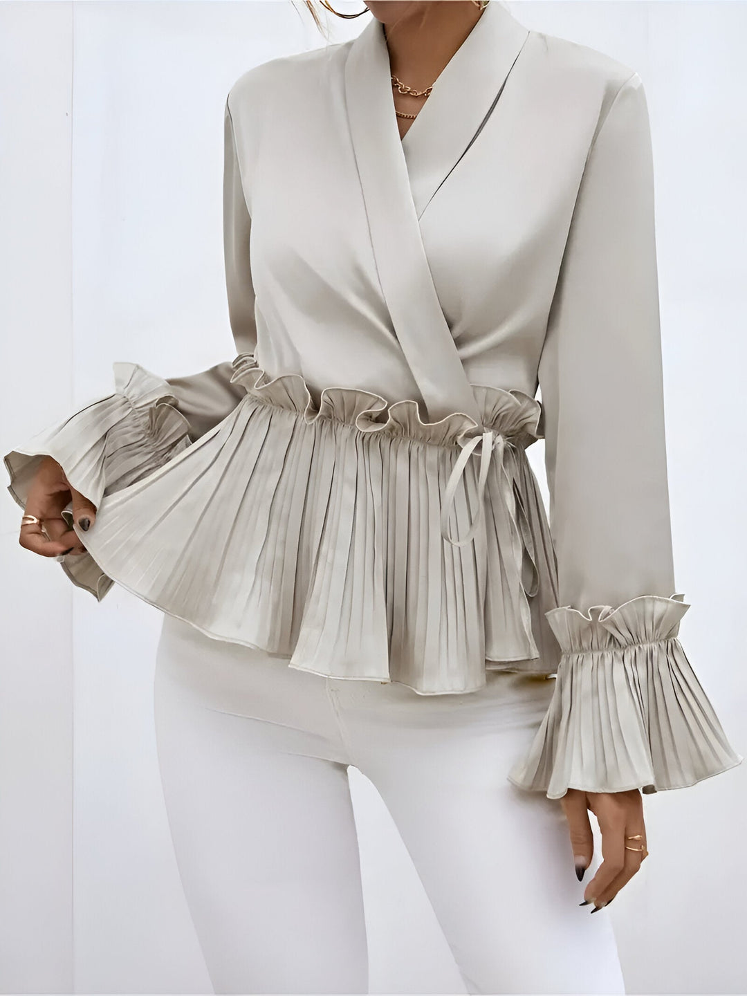 Levoire | Boé Élégante Chemise Pleat-Détail