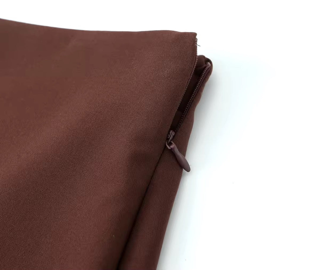 Levoire | Ensemble Deux Pièces Comprenant Veste Et Mini Jupe En Marron