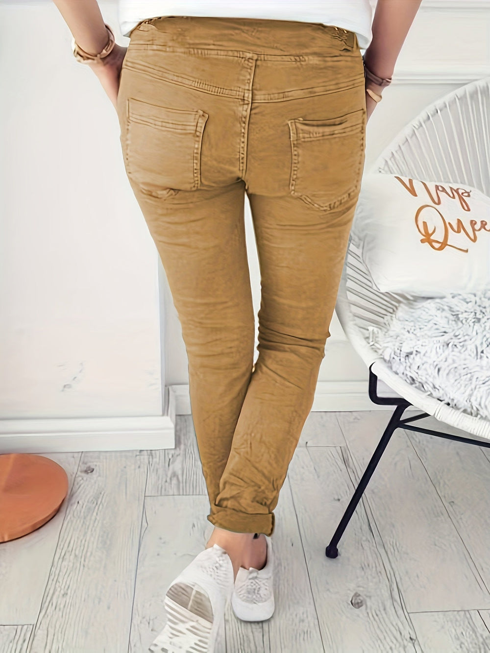 Levoire | Pantalon Uni De Couleur Avec Cordon