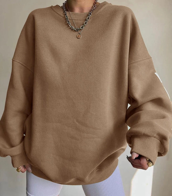 Levoire | Robe en tricot pour femmes avec impression décontractée Chameau