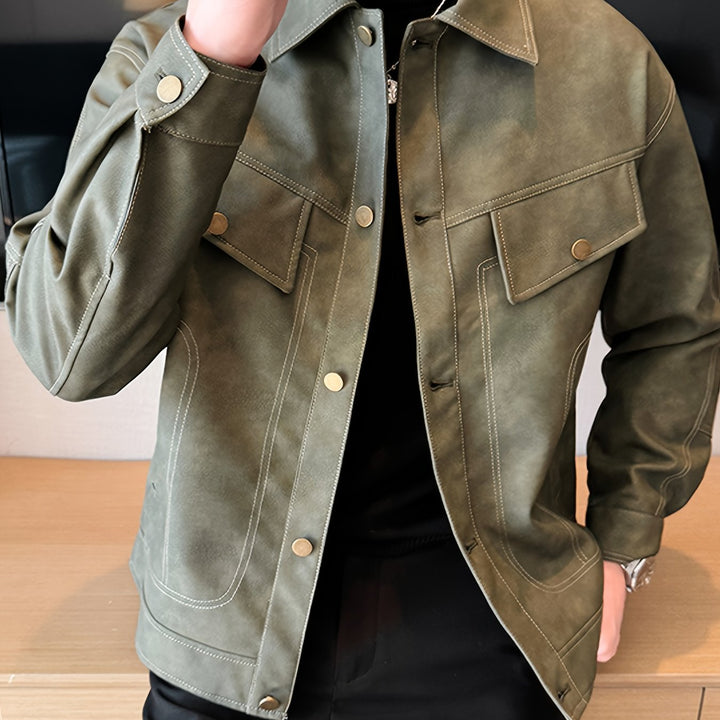 Levoire | Veste En Similicuir Tendance Pour Hommes Avec Fermeture Éclair Et Col