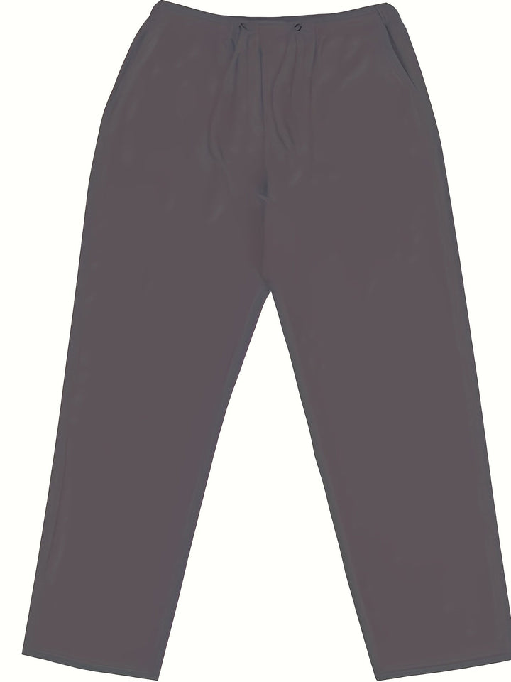 Levoire | Pantalons Pour Hommes En Mélange De Coton Et De Lin Avec Une Taille Élastique Décontractée