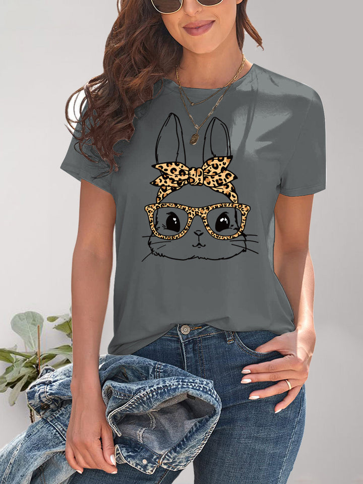 Levoire | Jänis Graafinen Col Rond Manches Courtes T-shirt
