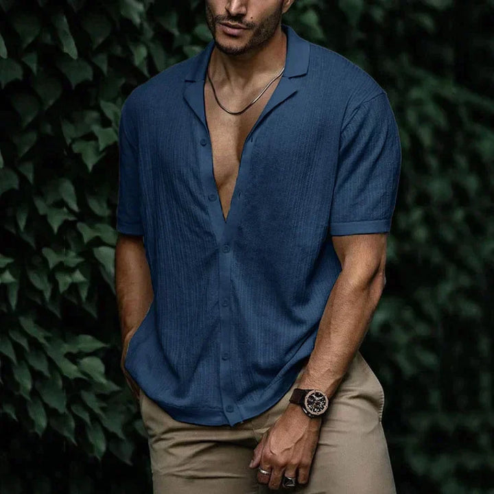 Levoire | Chemise Pour Homme Élégante Et Confortable Avec Boutons Bleu marine