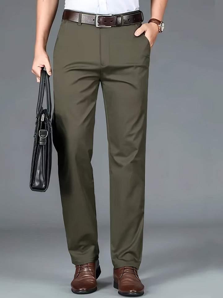 Levoire | Non Mélangeable Pantalons Extensibles Gris Clair Vert olive