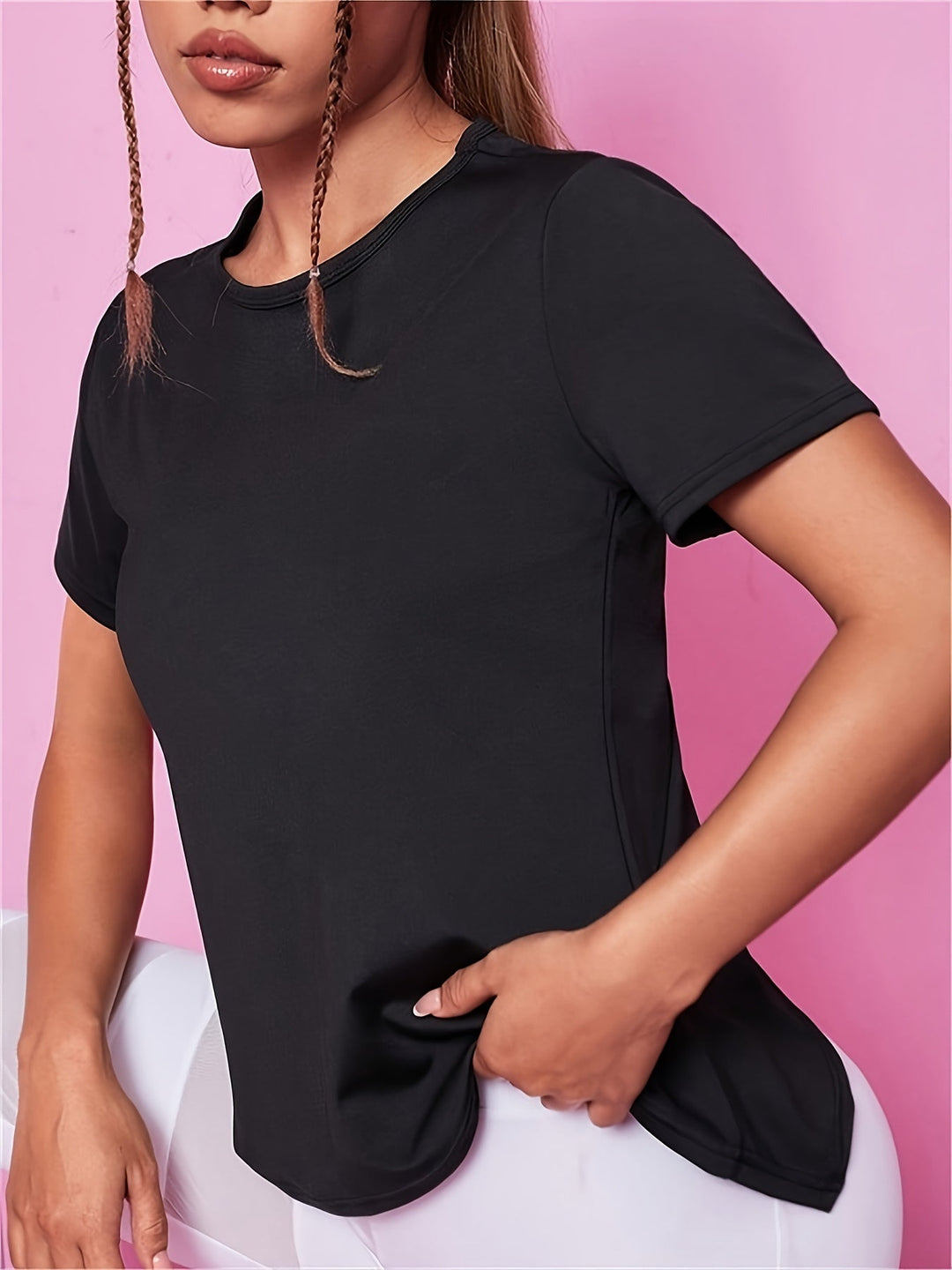 Levoire | T-Shirt De Sport Pour Femmes À Séchage Rapide Avec Manches Courtes Et Contraste En Mesh Respirant