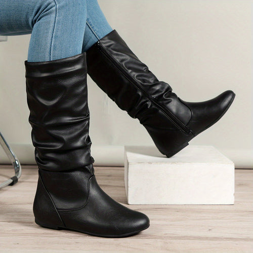 Levoire | Retro Femmes Bottes D'Équitation Avec Fermeture Éclair