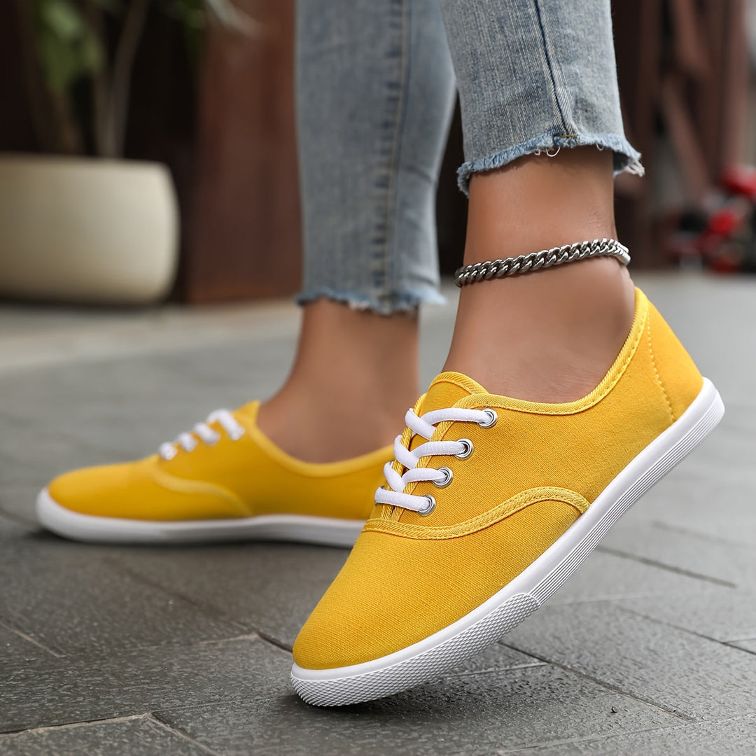 Levoire | Basses Chaussures En Toile Confortables Blanches
