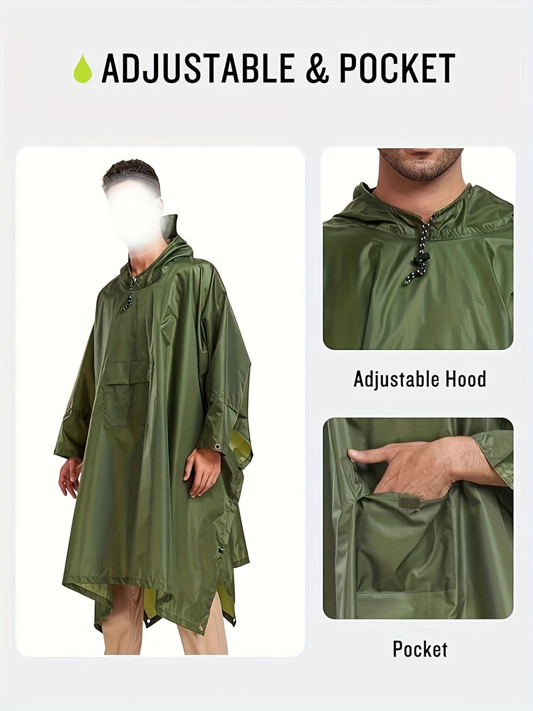 Levoire | Veste De Pluie Légère Imperméable Avec Capuche Et Poche