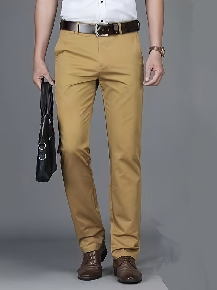 Levoire | Non Mélangeable Pantalons Extensibles Gris Clair Couleur kaki