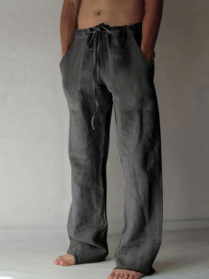 Levoire | Grande Taille Pantalons En Coton Pour Hommes De Loisirs Gris foncé