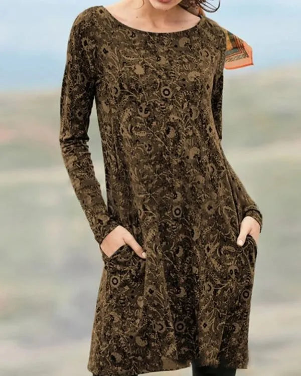 Levoire | Moderne et stylé robe d'hiver Marron