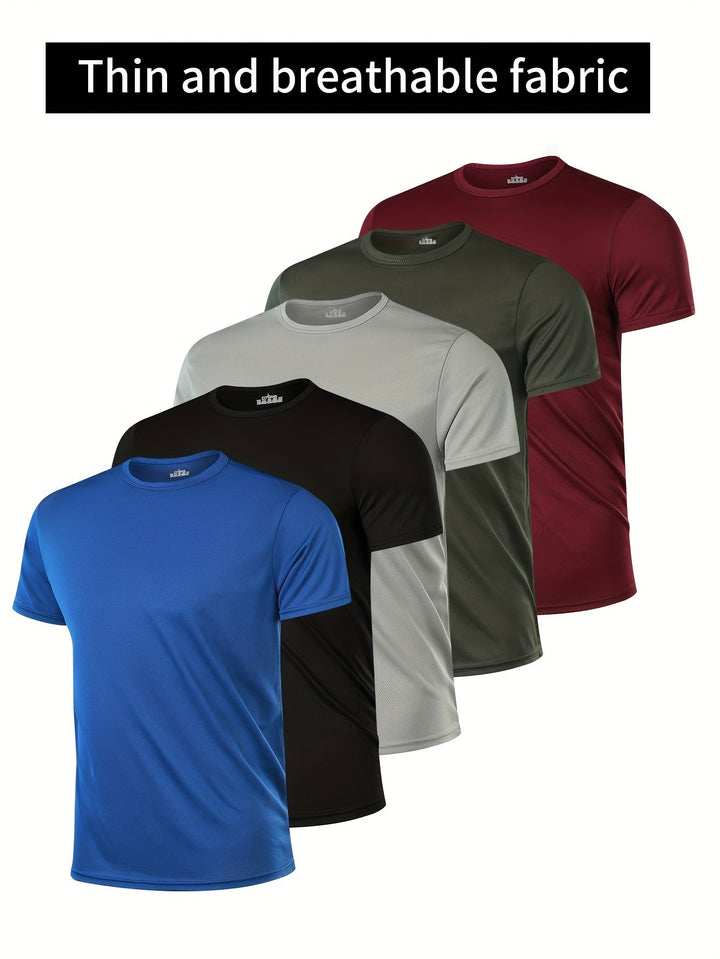 Levoire | 5 Paquet De T-Shirts Sportifs Et Polyvalents À Col Rond