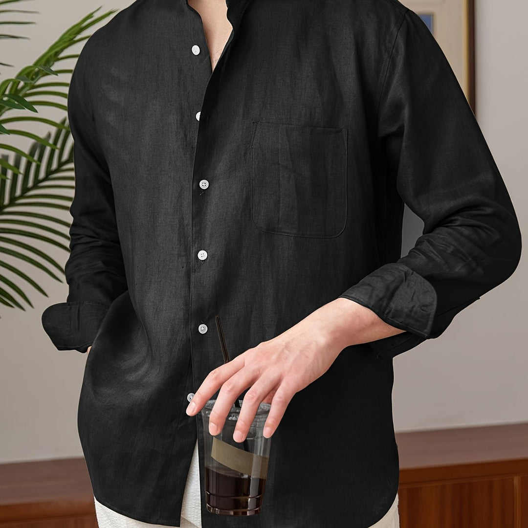 Levoire | Chemise En Lin Non Mélangée À Manches Longues