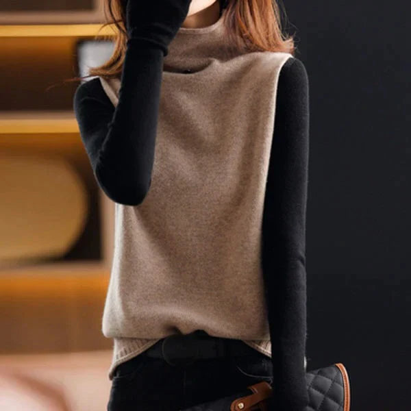 Levoire | Gilet Col Roulé Stylé Braun