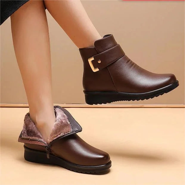 Levoire | Bottes Orthopédiques Pour Femmes Braun Laine + Braun Laine