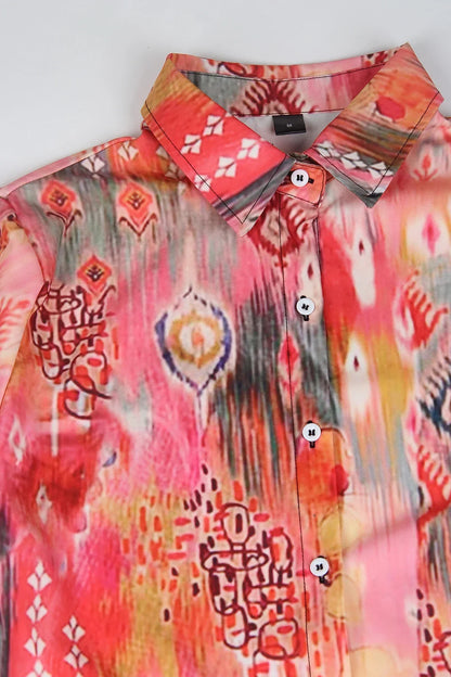 Levoire | Haut Élégant Avec Motif Floral Et Manches Trois Quarts