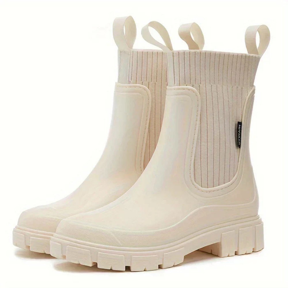 Levoire | Bottes En Caoutchouc Tendance Pour Des Journées De Pluie Élégantes Beige