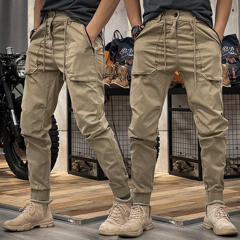 Levoire | Pantalons Cargo Élastiques Kaki