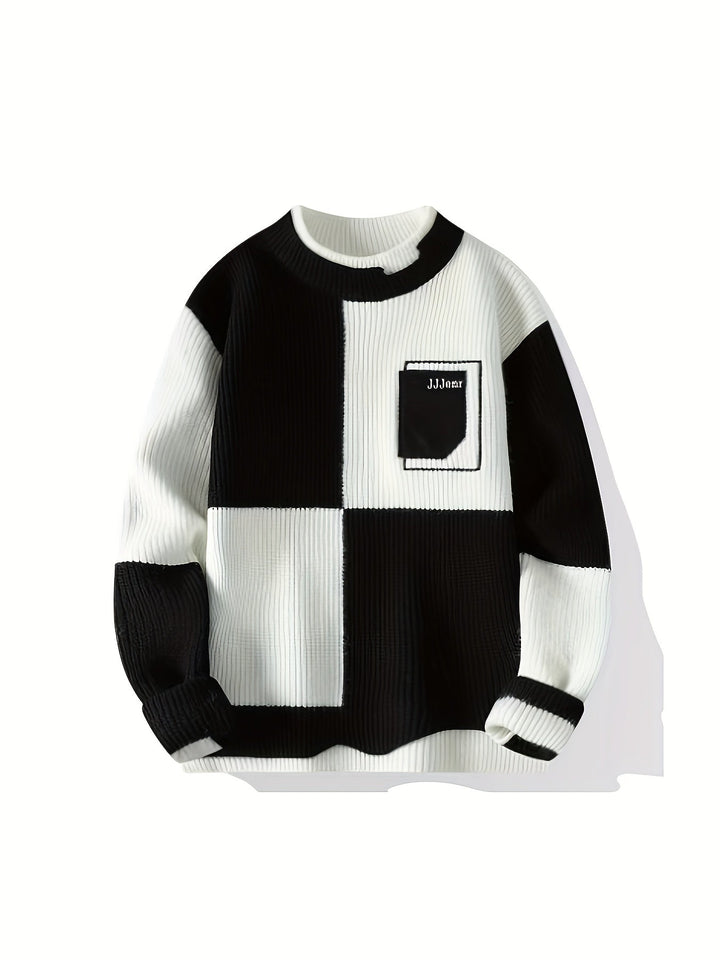Levoire | Pull Chaud Avec Motifs Géométriques Blanc
