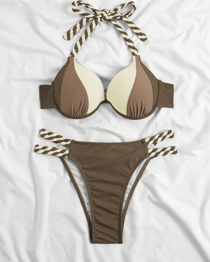 Levoire | Ensemble De Bikini Avec Cou Support Et Blocs De Couleur