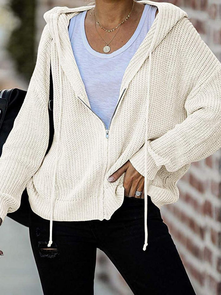 Levoire | Veste En Tricot D'Hiver Pratique Et Élégante Blanc