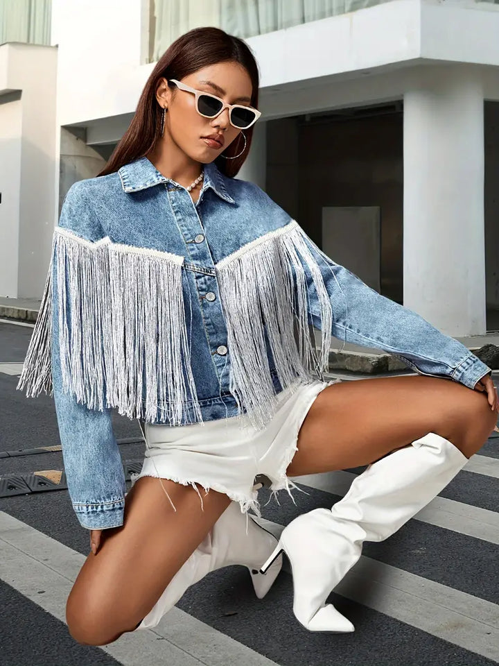 Levoire | Veste En Denim Élégante Pour La Vie Quotidienne Bleu
