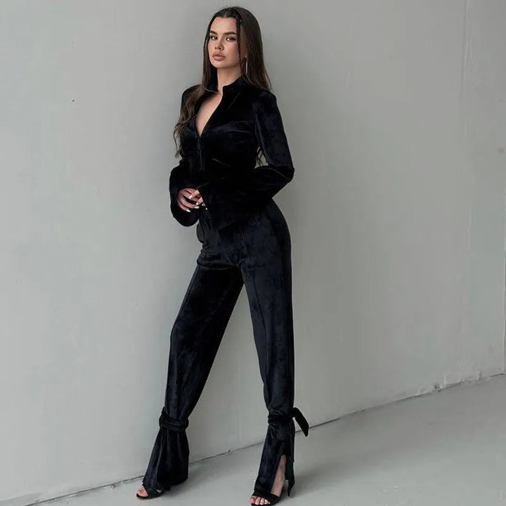 Levoire | Setti pantalon en suédine à manches longues