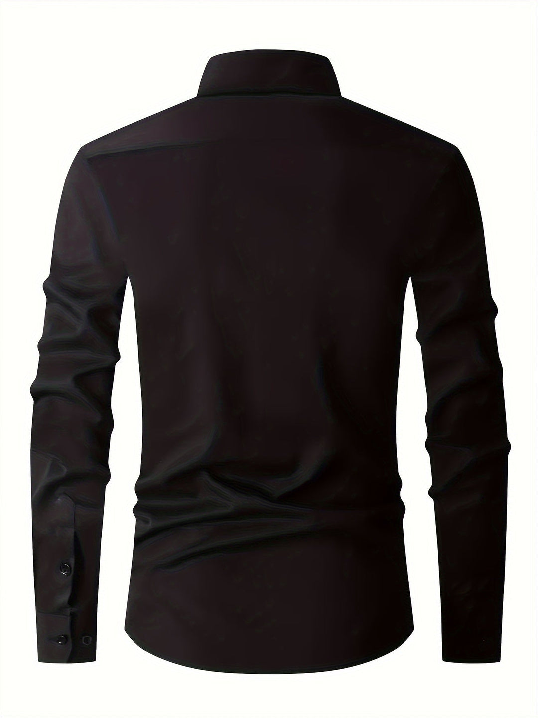 Levoire | Chemise Pour Homme Unie Avec Col Retourné Noir