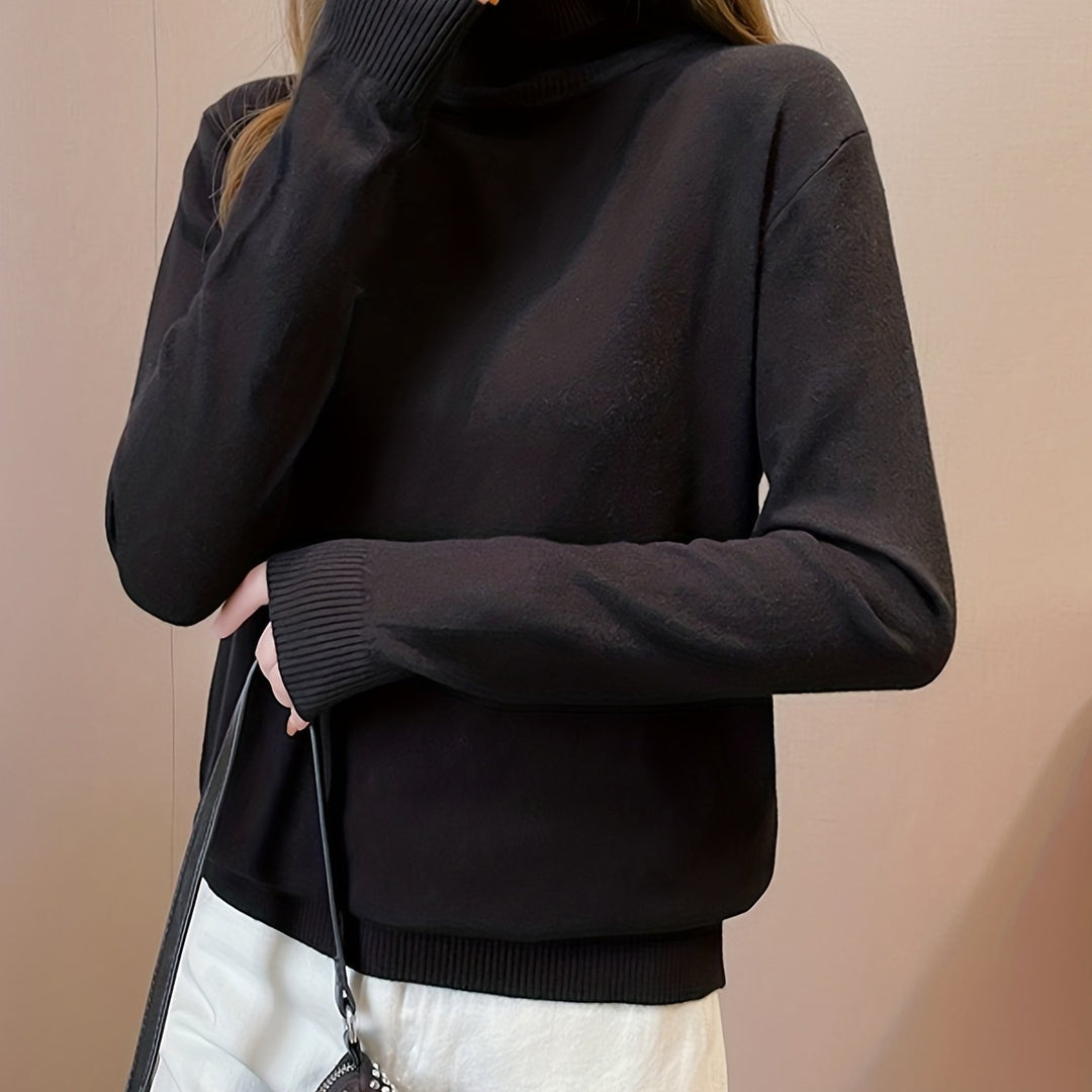 Levoire | Simple Tricot Col Montant À Manches Longues