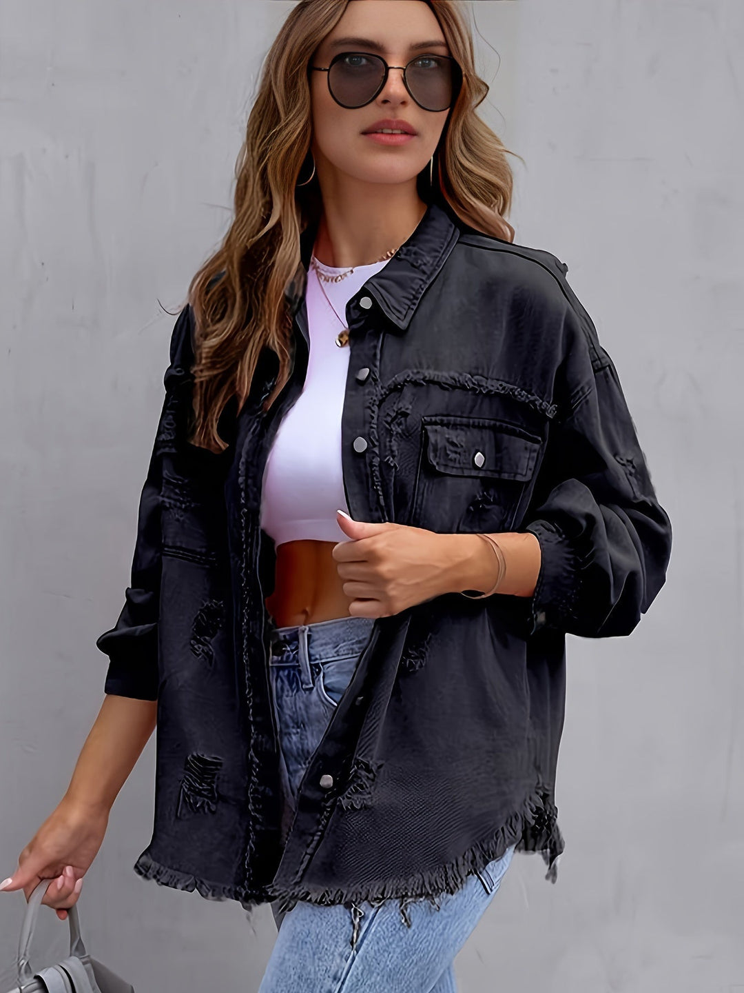 Levoire | Veste En Jean Délavée Élégante Pour Femmes