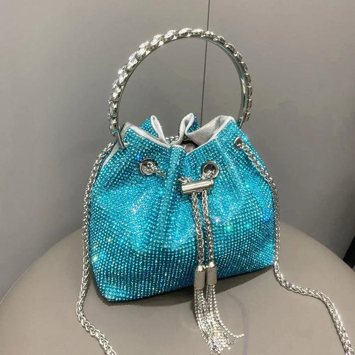 Levoire | Sac pour femmes avec des diamants brillants Bleu moyen