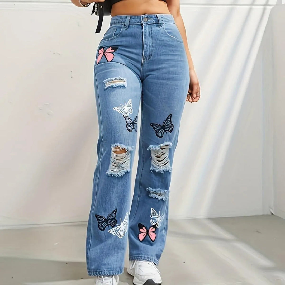 Levoire | Jeans droits taille haute pour femmes