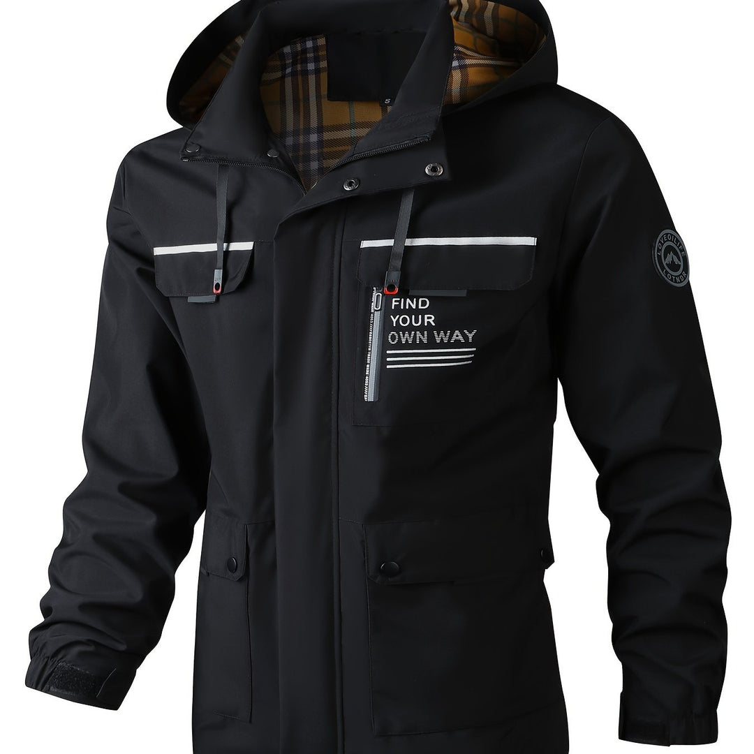 Levoire | Veste De Sport Décontractée Pour Hommes Avec Capuche Amovible Noir