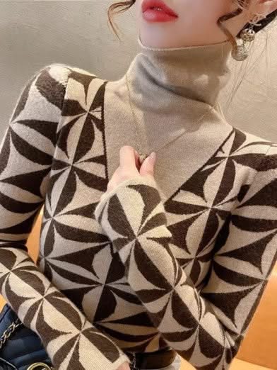 Levoire | Élégant Col Montant Femmes Confort Et Style Garantis Vert olive
