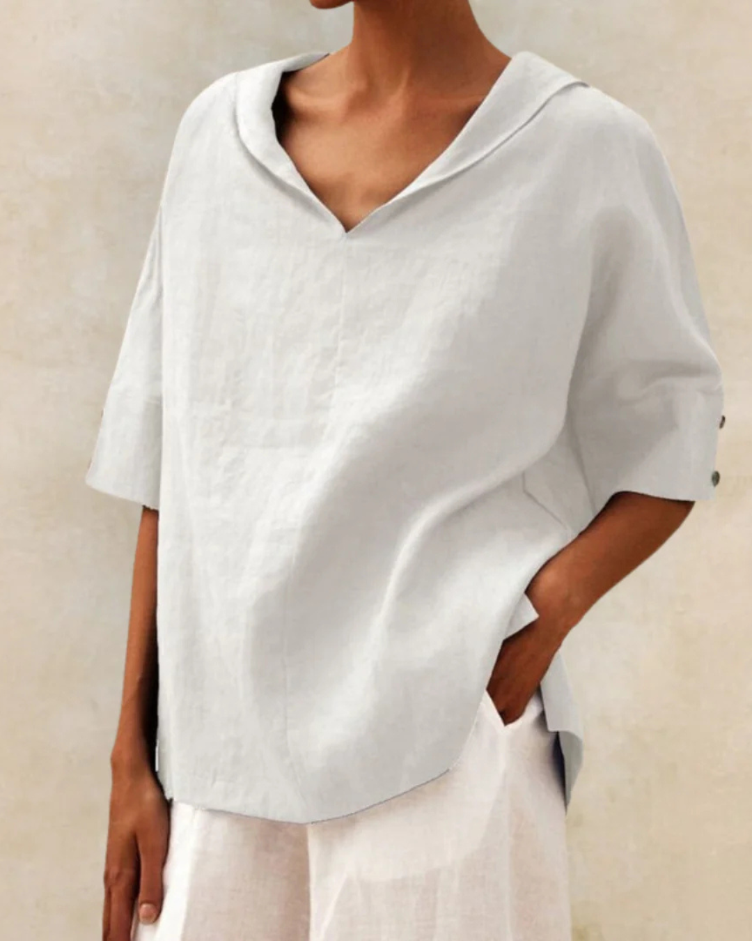 Levoire | Blouse en lin légère pour le printemps et l'été Blanc