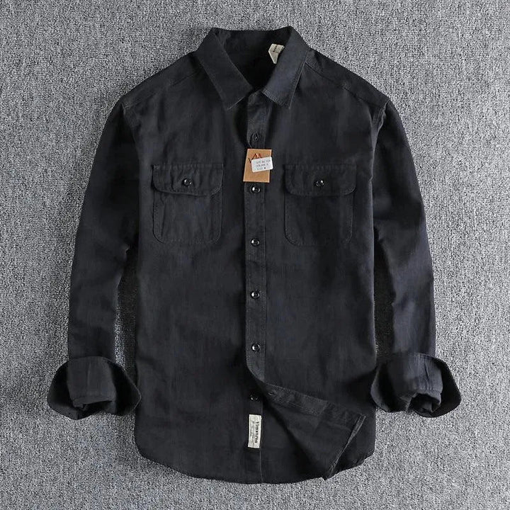 Levoire | Chemise à manches longues pour hommes multicolore Noir