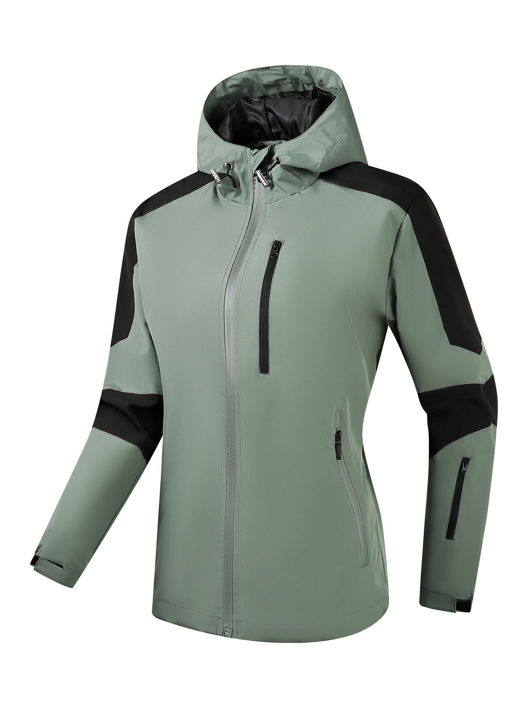 Levoire | Sweat À Capuche Color Block Sportif En Grandes Tailles Olive verte 1