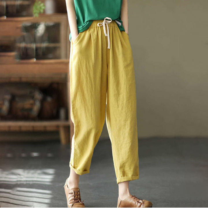 Levoire | Pantalons Amples Pour Femmes Confortables Jaune
