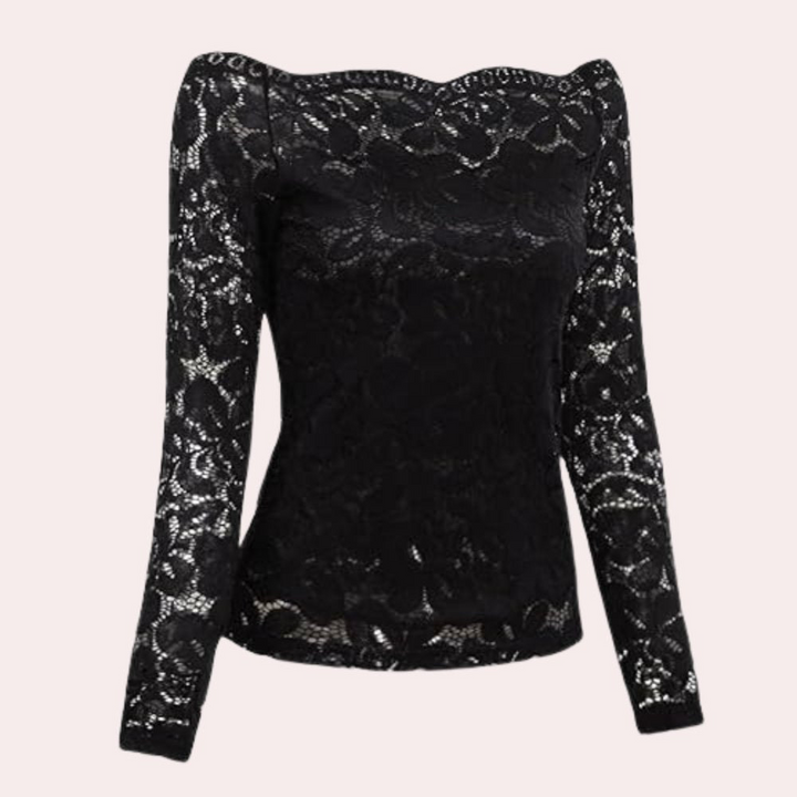 Levoire | Haut Femme Élégant En Dentelle Off Shoulder Pour Femmes