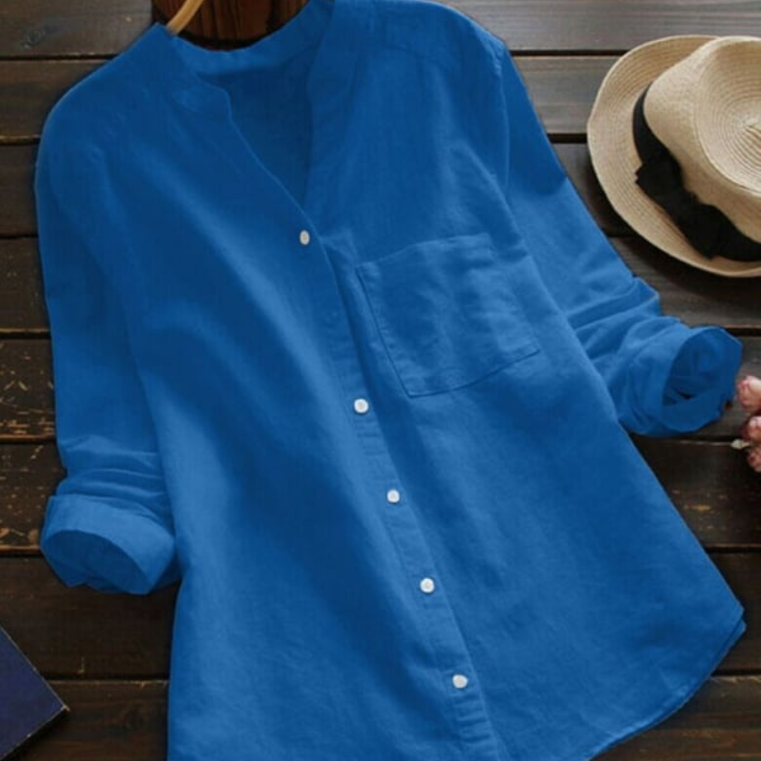Levoire | Élégante Blouse FR Femmes Bleu clair