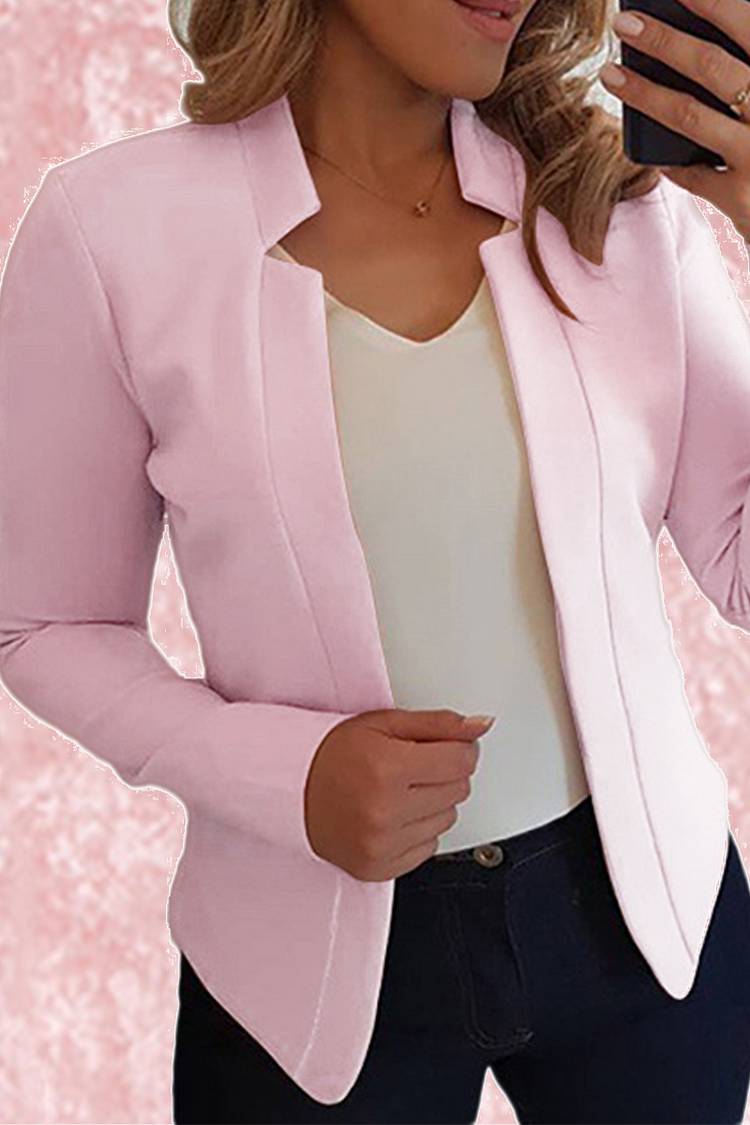 Levoire | Femmes Gilet Patchwork Avec Col En Tricot Vêtements D'Extérieur Polyvalents Rosa clair