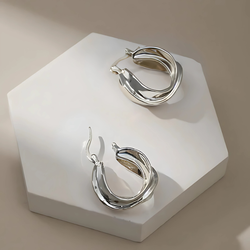 Levoire | Boucles D'Oreilles En Raisin Recyclé Argent 72mm
