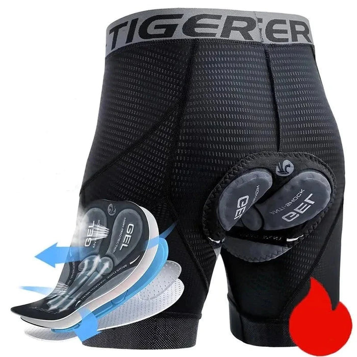 Levoire | Shorts de vélo en mesh respirant avec coussin en gel Shorts de vélo amortissant pour hommes Noir