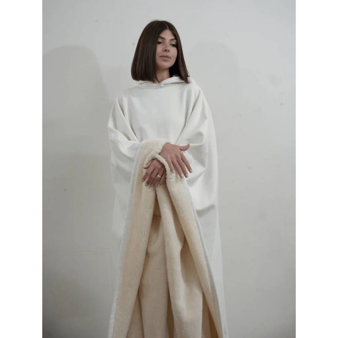 Levoire | Bergre Wrme Couvertures Chandail Capuche Fr Tous Les Jours Blanc Taille unique