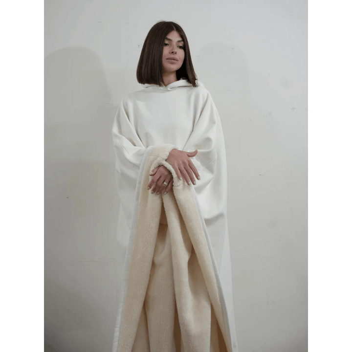Levoire | Bergre Wrme Couvertures Chandail Capuche Fr Tous Les Jours Blanc Taille unique