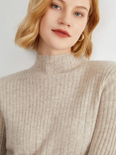 Levoire | Col Montant Mi-Long Viscose Chameau