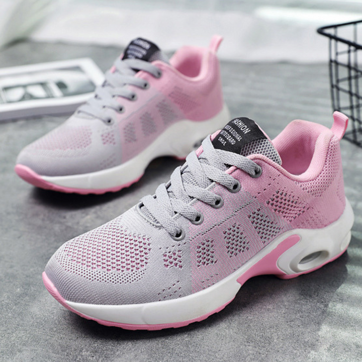 Levoire | de côté - Baskets Gris Rose