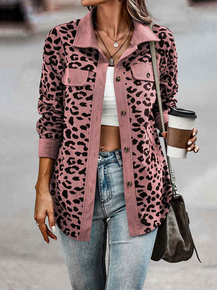 Levoire | Veste Intermédiaire Tendance Avec Motif Léopard Rosa